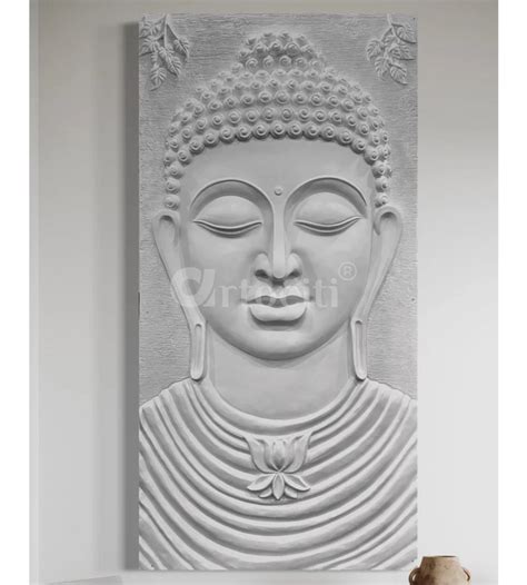 Buy 8X4 Feet Serene Buddha Face 3D Mural Wall Art Online