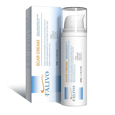 Falivo Scar Cream - 50g Scar Gel for Surgical Scars/C-Section/Stretch Marks/Injury/Acne/Keloids ...