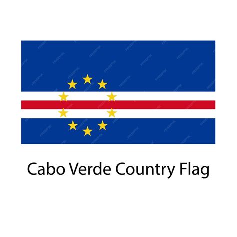 Drapeau du pays du Cabo Verde dessin à la main illustration dessin ...