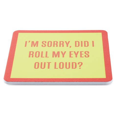 Drinks on Me Roll My Eyes Funny Coaster - Kitchen Accessories | Hallmark