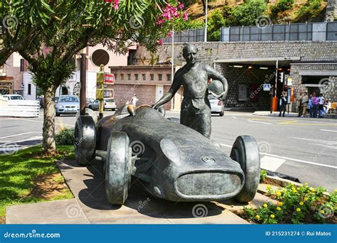 Juan Manuel Fangio Sculpture in the the Antony Noghes Corner, Monaco ...