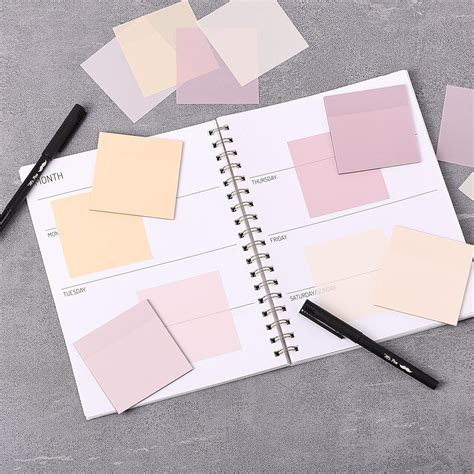 Mr. Pen- Transparent Sticky Notes, 3x3, 200 Sheets, Pastel Colors, See Through Sticky Notes ...