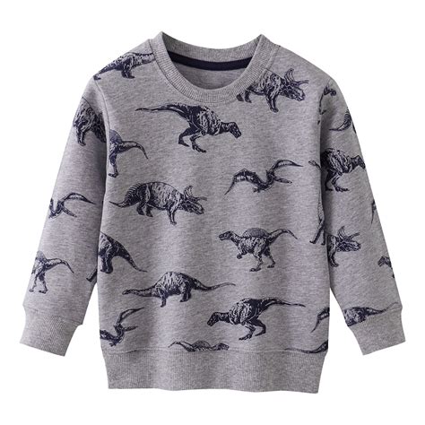 JUMESG Boys Long Sleeve Shirts Graphic Boys Long Sleeve Crewneck Tee T ...
