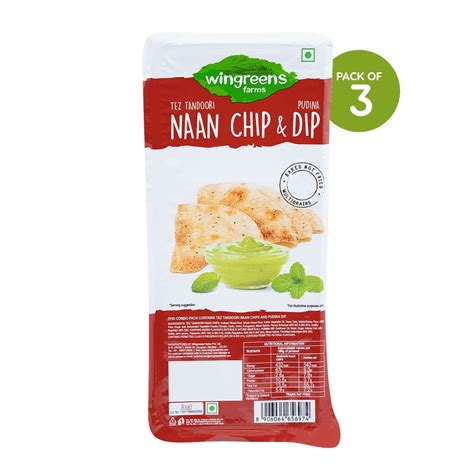 Buy Tez Tandoori Naan Chips with Pudina Dip (Pack of 3) Online at ...