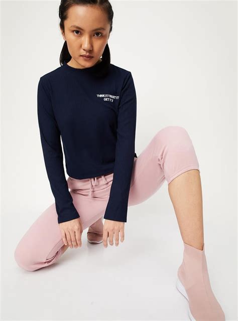 Buy Women Ribbed Cropped T-shirt Online at just Rs. 599.0 ...