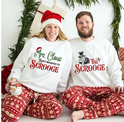 Matching Couples Sweatshirts, Matching Christmas Pajama Top, Funny ...