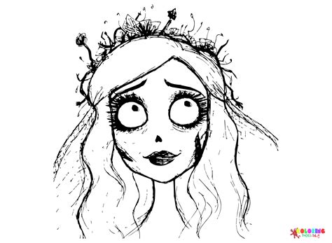 Image result for Corpse Bride Emily Coloring