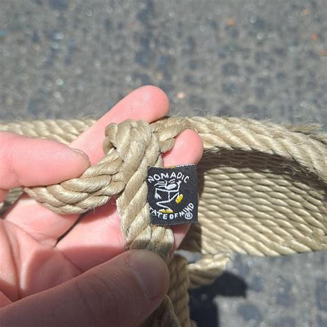 NOMADIC STATE OF MIND ROPE/HEMP SANDALS SZ M. 8 worn... - Depop