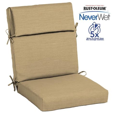 allen + roth Neverwet 20-in x 21-in Nw Wheat High Back Patio Chair ...