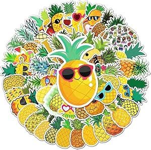 KittyAnie Pineapple Stickers for Teens Boy Girls Kids|50 Pcs|Cartoon ...