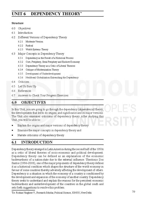 Dependency theory - ASDSVFDSRFSD - 79 Systems Approach UNIT 6 ...
