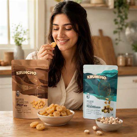 Pistachios & Dried Apricots Combo Pack – Sweet & Savory Duo – Kruncho