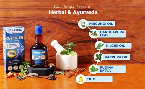 Ortho-XR Pain Relief Massage Oil 120ml (Pack of 1) with Special Warming ...