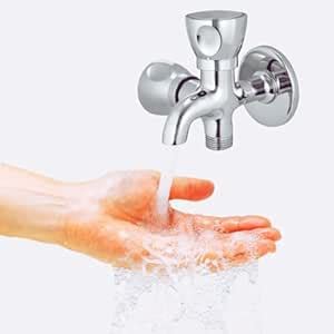 Johnson Anmol 2 in 1 Brass Bib Faucet, Chrome Plated, Rust-Corrosion ...