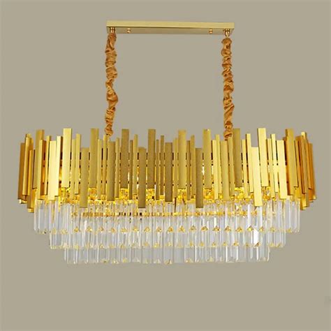 Hdc 1200mm Modern Large Crystal Ceiling Light Gold Pendant Chandelier