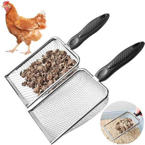 KOROI Chicken Poop Scooper - 2 Pack Chicken Coop Poop Scoop Shovel with ...