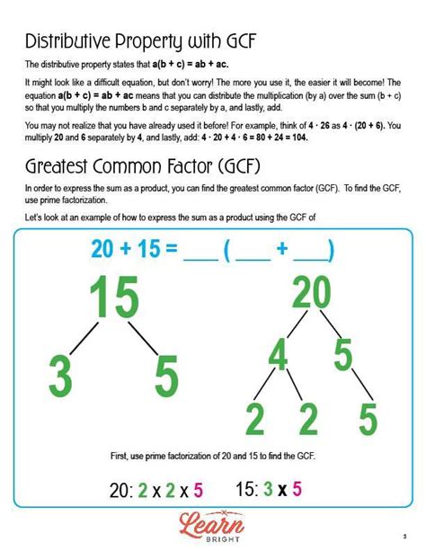 Image result for Distributive Property Using GCF