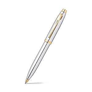 Sheaffer 9340 Gift 100 Ballpoint Pen – Bright Chrome with Gold Tone ...