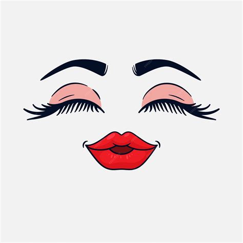 Free Vector | Hand drawn closed eyes cartoon illustration