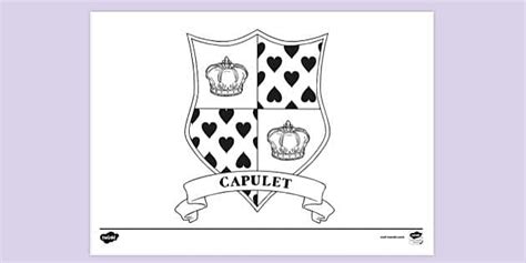 Capulet Coat of Arms Colouring Sheet | Colouring Sheets
