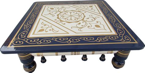 Hastakala Bazaar Chowki Bajot 18 Inch Wooden Chowki Pooja Item Gift ...