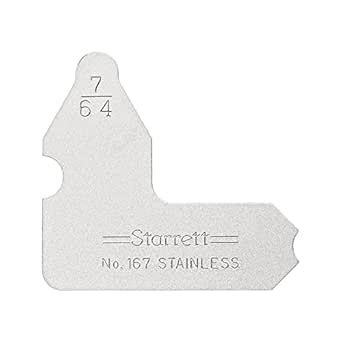 Starrett 167-7/64 Stainless Steel Radius Gauge - Inch, 7/64" Radius ...