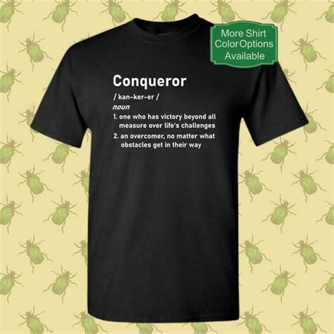 Conqueror Definition T-shirt Conqueror Graphic Tee Workout - Etsy