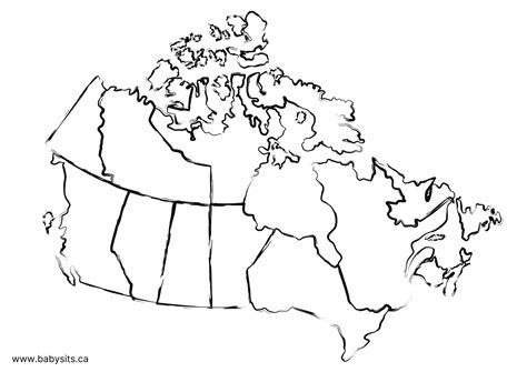 Free Printable Blank Map of Canada with Provinces and Capitals | FREE Printable