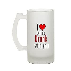 Buy Mojolo Drunk with You Frosted Beer Mug (500 ml) Online at Low ...