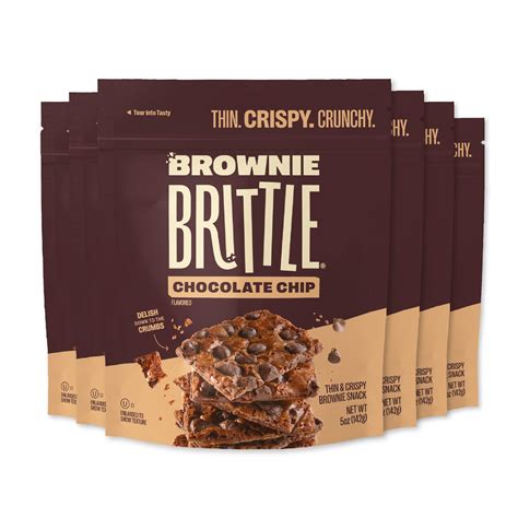 Amazon.com : Brownie Brittle - Original Chocolate Chip Thin and Crispy ...