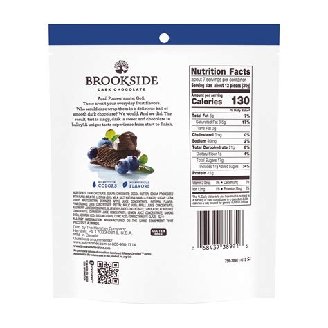 Brookside Acai And Blueberry Flavors Dark Chocolate 198 g Online at ...