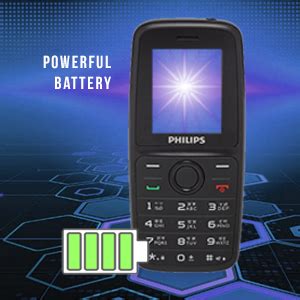 Philips Xenium E108 Dual SIM Mobile Phone-Black : Amazon.in: Electronics