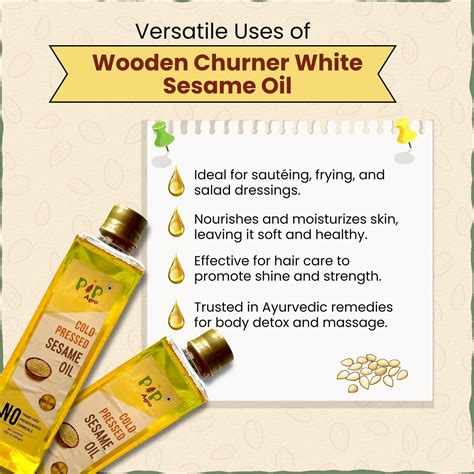 White Sesame Wooden Cold Pressed Oil | पांढरे तीळ तेल – PIP AGRO