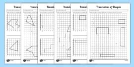 Translating Shapes Worksheets | KS2 Translation Worksheets