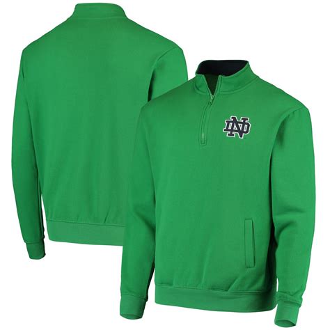 Men's Colosseum Green Notre Dame Fighting Irish Tortugas Logo Quarter ...