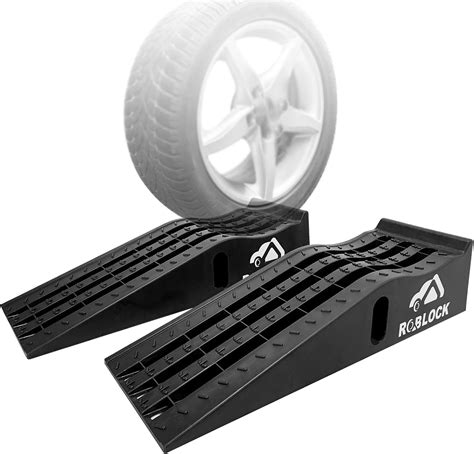 Amazon.com: ROBLOCK Heavy Duty Low Profile Car Ramps for Oil Changes ...