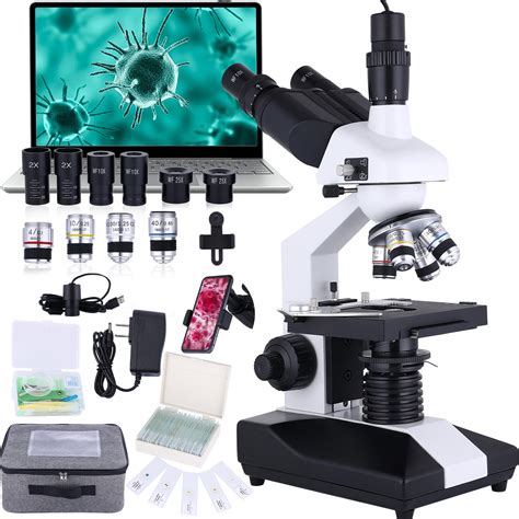Buy Herwicm Compound Trinocular Micro 40X-2500X Magnification, Research ...