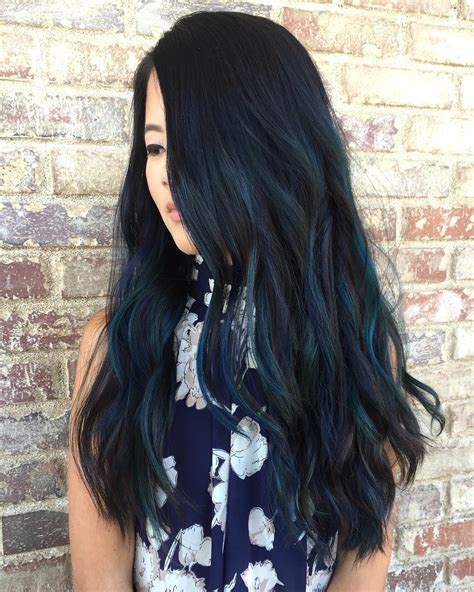 Midnight Blue Black Hair Color