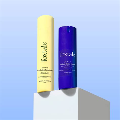 Matte Sunscreen & Retinol Night Serum Combo by Foxtale