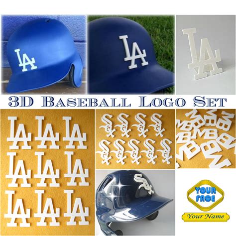 Custom Made 3D Baseball Helmet Decal. 3D Printed Team Logo - Etsy Hong Kong
