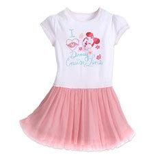 Buy Disney Store Minnie Mouse Dress Tutu Dress Pink Floral Girl Size 3 ...