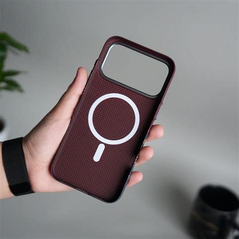 iPhone 17 Pro Max Carbon Fiber Texture Design Hard Pc MagSafe Case Cov