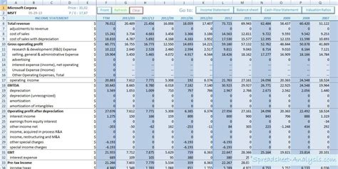 Image result for Financial Analysis Spreadsheet Excel