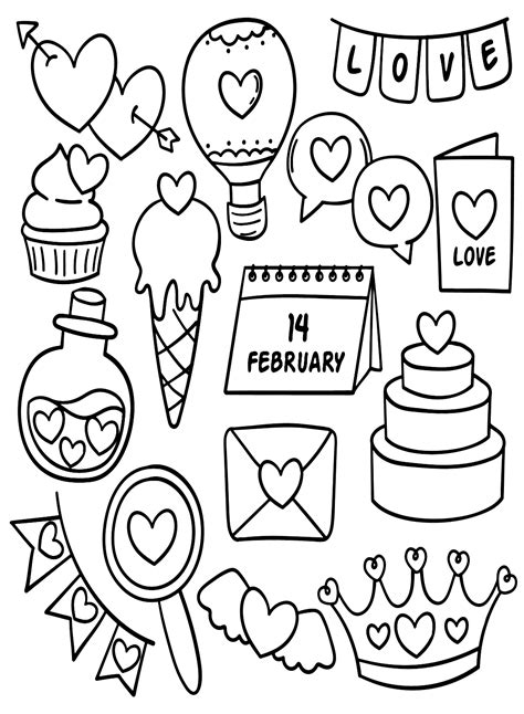 February Adult Coloring Pages