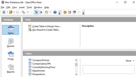 OpenOffice CreateTable Command 的图像结果
