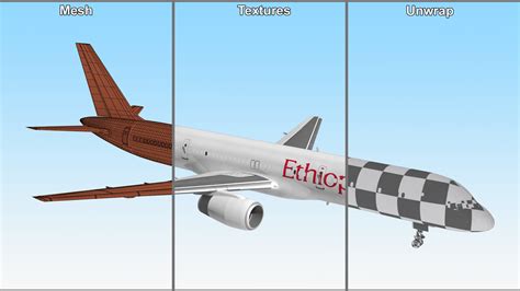 3D model Ethiopian Airlines Boeing 757 Aircraft Rigged | 3D Molier ...