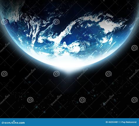 Planet Earth with Sun Rising from Space-original Image from NASA Stock ...