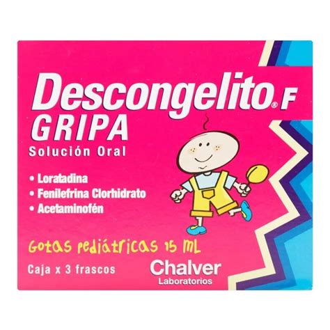 Descongelito F 100/1/2 Mg Caja X 3 Frasco X S 15 Ml Gotas Chalver
