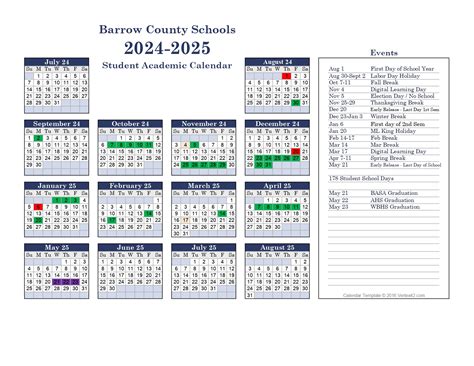 😄 Barrow County School Calendar 2024-2025 [Academic Year]
