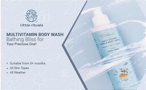 Buy Little Rituals Baby Multi-Vitamin Body & Hair Wash - Tear Free + pH ...